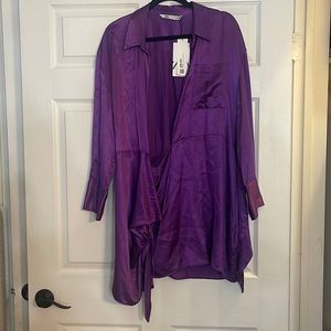 Women purple casual new dress